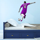 Custom Soccer Player Boy Wall Decal - Personalized Name Sports Sticker Decor VWAQ - HOL57