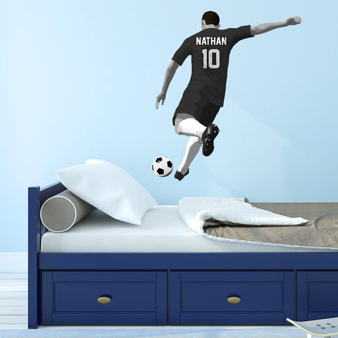 Personalized soccer player black jersey