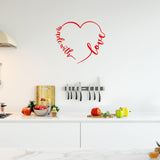 Made with Love Vinyl Wall Decal Family Quote Home Decor Wall Sticker VWAQ