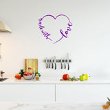Made with Love Vinyl Wall Decal Family Quote Home Decor Wall Sticker VWAQ