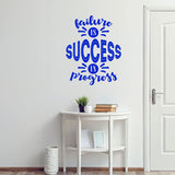 VWAQ Failure is Success in Progress Motivational Wall Decal Inspirational Home Decor