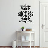 VWAQ Failure is Success in Progress Motivational Wall Decal Inspirational Home Decor