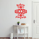 VWAQ Failure is Success in Progress Motivational Wall Decal Inspirational Home Decor
