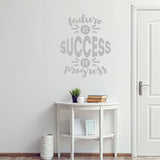 VWAQ Failure is Success in Progress Motivational Wall Decal Inspirational Home Decor
