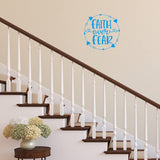 Faith Over Fear Vinyl Wall Art Christian Decal Quote Religious Home Decor VWAQ