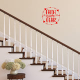 Faith Over Fear Vinyl Wall Art Christian Decal Quote Religious Home Decor VWAQ