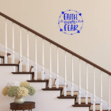 Faith Over Fear Vinyl Wall Art Christian Decal Quote Religious Home Decor VWAQ