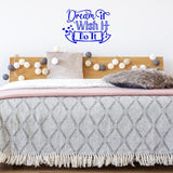 VWAQ Dream It Wish It Do It Motivational Wall Decal Inspirational Home Decor