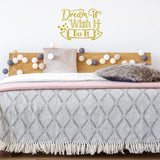 VWAQ Dream It Wish It Do It Motivational Wall Decal Inspirational Home Decor