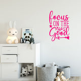 VWAQ Focus On The Good Motivational Wall Decal Inspirational Home Decor