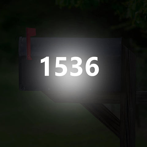 VWAQ Reflective Mailbox Numbers Set of Two Decals Die Cut Stickers - RFMB5
