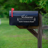 Mailbox Numbers Street Address Vinyl Decal Set of 2 - Insert Family Name & Address Personalized Mailbox Stickers VWAQ CMB35