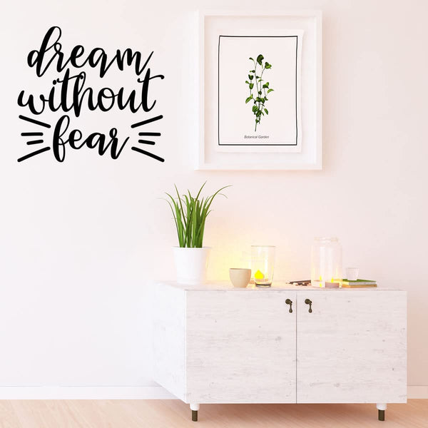 VWAQ Dream Without Fear Inspirational Wall Decal Motivational Wall Quote Uplifting Sticker
