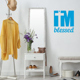 I'm Blessed Wall Decal Inspirational Christian Quote Motivational Uplifing Wall Sticker VWAQ