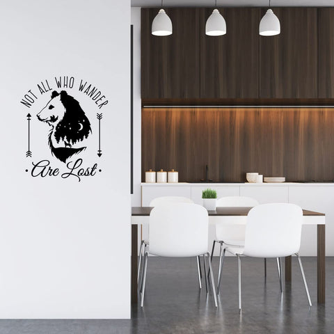 VWAQ Not All Who Wander are Lost Inspirational Wall Decal Motivational Home Decor