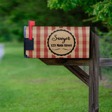 VWAQ Custom Plaid Mailbox Cover Magnetic Personalized Buffalo Check Gingham Mailbox Magnet Decor - PMBM22