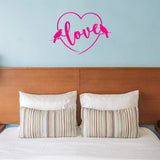 Love Birds Vinyl Wall Decal Marriage Quote Heart of The Home Family Wall Decor Sticker VWAQ