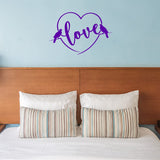 Love Birds Vinyl Wall Decal Marriage Quote Heart of The Home Family Wall Decor Sticker VWAQ