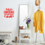 Inhale Confidence Exhale Doubt Wall Art Decal Motivational Quote VWAQ