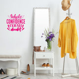 Inhale Confidence Exhale Doubt Wall Art Decal Motivational Quote VWAQ