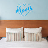 Love Birds Vinyl Wall Decal Marriage Quote Heart of The Home Family Wall Decor Sticker VWAQ