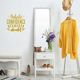 Inhale Confidence Exhale Doubt Wall Art Decal Motivational Quote VWAQ