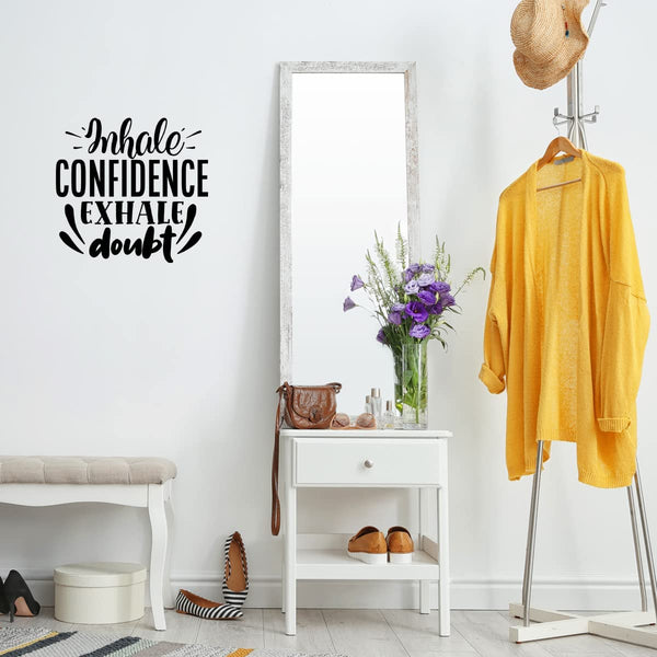 VWAQ Inhale Confidence Exhale Doubt Wall Art Decal Motivational Quote