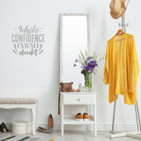 Inhale Confidence Exhale Doubt Wall Art Decal Motivational Quote VWAQ