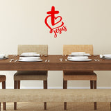 Jesus Heart Wall Decal Christian Cross Religious Love Home Decor VWAQ