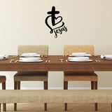VWAQ Jesus Heart Wall Decal Christian Cross Religious Love Home Decor