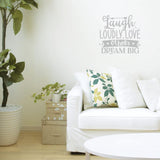 Laugh Loudly, Love Others, Dream Big Inspirational Wall Decal Motivational Quote Sticker VWAQ