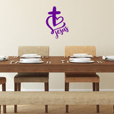 Jesus Heart Wall Decal Christian Cross Religious Love Home Decor VWAQ