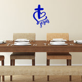 Jesus Heart Wall Decal Christian Cross Religious Love Home Decor VWAQ