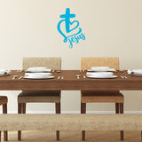 Jesus Heart Wall Decal Christian Cross Religious Love Home Decor VWAQ