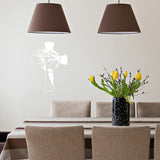 Jesus Face Cross Vinyl Wall Art Christian Decal Quote Religious Home Decor VWAQ