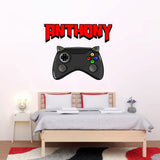 Custom Name and Video Game Wall Decal Personalized Gamer Wall Stickers for Boys Bedroom VWAQ - HOL58