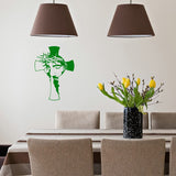 Jesus Face Cross Vinyl Wall Art Christian Decal Quote Religious Home Decor VWAQ