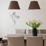 Jesus Face Cross Vinyl Wall Art Christian Decal Quote Religious Home Decor VWAQ