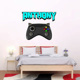 Custom Name and Video Game Wall Decal Personalized Gamer Wall Stickers for Boys Bedroom VWAQ - HOL58