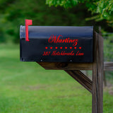 Mailbox Numbers Street Address Vinyl Decal Set of 2 - Insert Family Name & Address Customized Mailbox Stickers VWAQ - CMB37