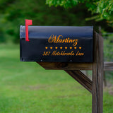 Mailbox Numbers Street Address Vinyl Decal Set of 2 - Insert Family Name & Address Customized Mailbox Stickers VWAQ - CMB37