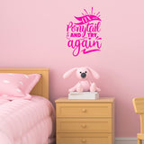 VWAQ Fix Your Ponytail and Try Again Inspirational Wall Decal Motivational Quote Kids Room Decor