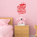 VWAQ Fix Your Ponytail and Try Again Inspirational Wall Decal Motivational Quote Kids Room Decor