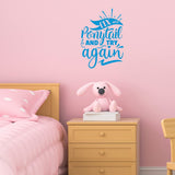 VWAQ Fix Your Ponytail and Try Again Inspirational Wall Decal Motivational Quote Kids Room Decor