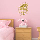 VWAQ Fix Your Ponytail and Try Again Inspirational Wall Decal Motivational Quote Kids Room Decor
