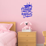 VWAQ Fix Your Ponytail and Try Again Inspirational Wall Decal Motivational Quote Kids Room Decor