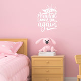 VWAQ Fix Your Ponytail and Try Again Inspirational Wall Decal Motivational Quote Kids Room Decor