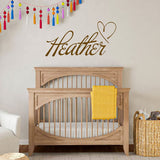 Custom Name Wall Decal for Girls - Insert Name Personalized Name Decal Vinyl Wall Art Nursery Kids Room Decor VWAQ-CS98