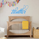 Custom Name Wall Decal for Girls - Insert Name Personalized Name Decal Vinyl Wall Art Nursery Kids Room Decor VWAQ-CS98