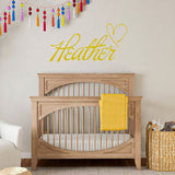 Custom Name Wall Decal for Girls - Insert Name Personalized Name Decal Vinyl Wall Art Nursery Kids Room Decor VWAQ-CS98
